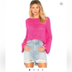 Lovers + Friends hot pink sweater